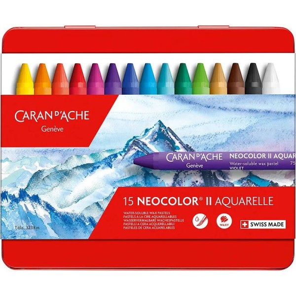 Neocolor II Aquarelle 15er Set im Metalletui, bastelkiste.lu