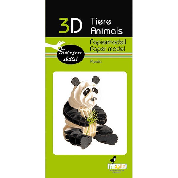 3D Papiermodell "Panda" zum zusammenbauen