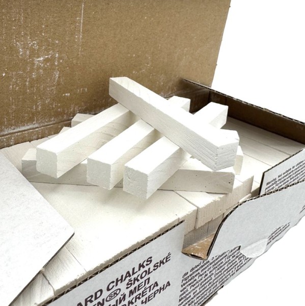 Tafelkreide Großpackung – 100 weiße Wandtafelkreiden, bastelkiste.lu