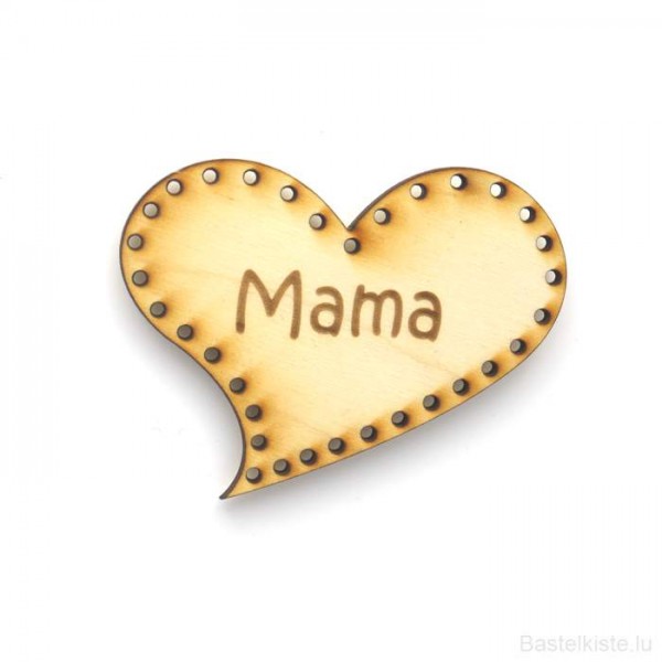 Holzherz "Mama" für Muttertag