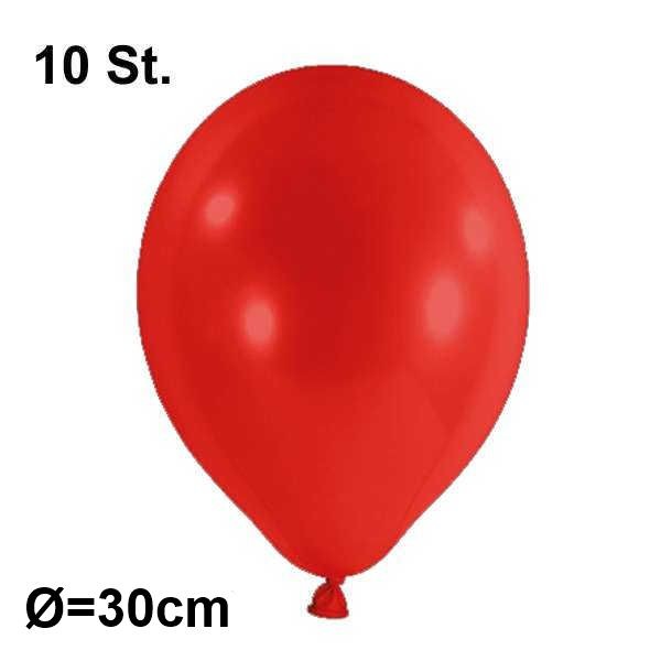 Luftballon Ø 30cm Farbe rot, 10 Stück