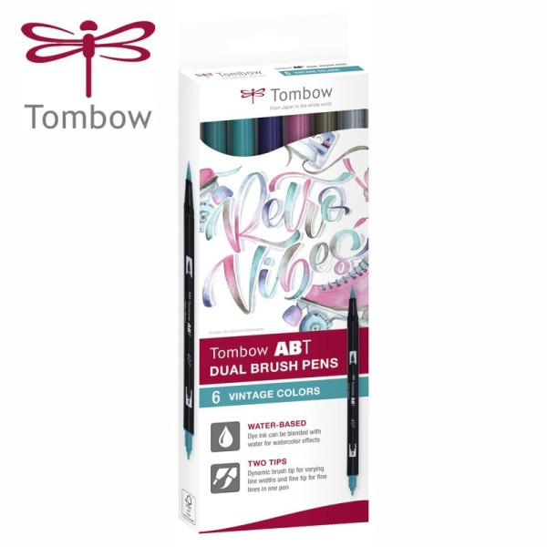 ABT DUAL BRUSH PENS 6er Set Vintage Colours