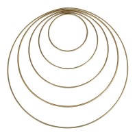 Rayher runde Drahtringe, Metallringe goldfarben