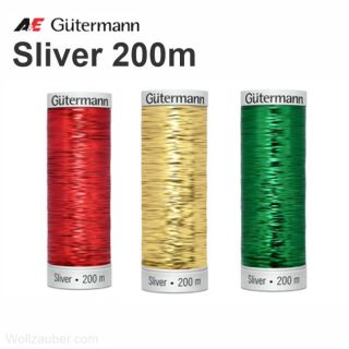 Gütermann Sliver, Metalleffektfaden 200m, Serie 709786