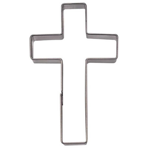 Präge-Ausstechform Kreuz 7 cm aus Edelstahl