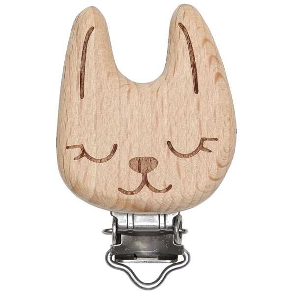 Schnullerclip Katze aus Holz