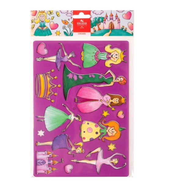 Kinder Zeichenschablone mit verschiedenen Motiven, Krone