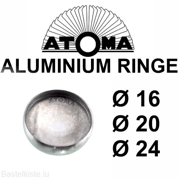 ATOMA Ø 16 - 24 mm Austauschringe aus Metall