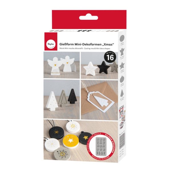 Silikonform, Gießform Mini Dekorformen "XMAS"