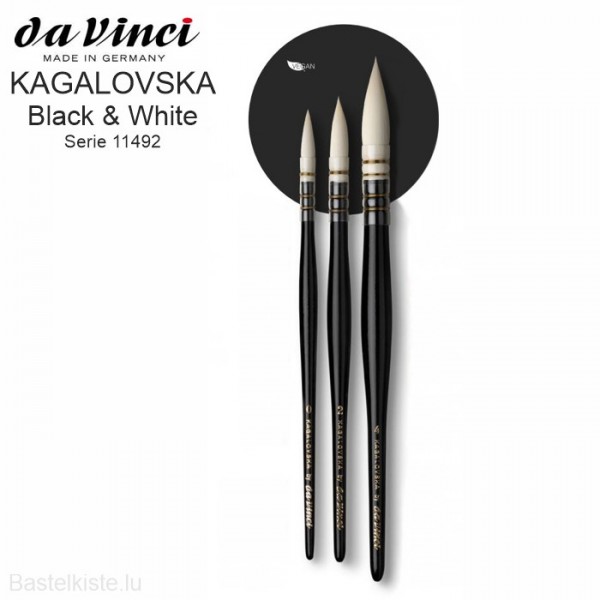 Da Vinci Aquarellpinsel Kagalovska BLACK & WHITE SIGNATURE EDITION