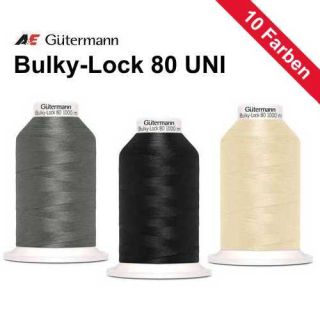 Overlockgarn Bulky Lock 80 Uni Bauschgarn 1000m, Serie 730808, wollzauber.com