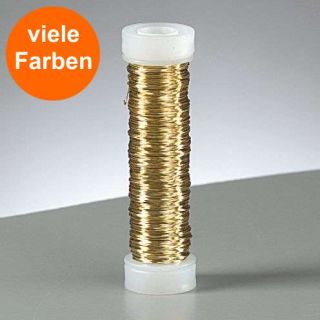 Kupferdraht Ø 0,18mm in Gold, Silber, Kupfer, 25 m