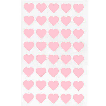 Filzsticker, Herzen klein in rosa, 40 Stück