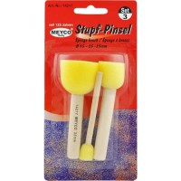 Meyco Round Stencil Sponge Brush Set, 3 Sizes 15, 25, 35 mm
