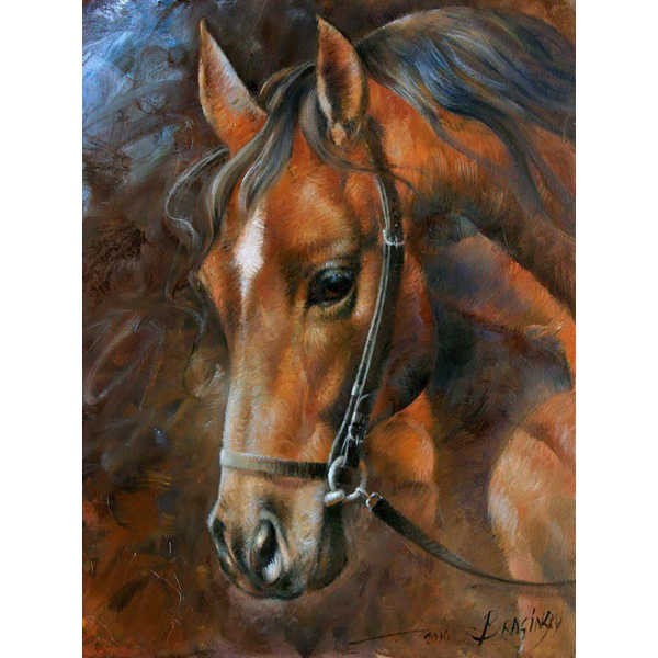 Diamond ART, Daimond Painting 40x30cm, Pferd