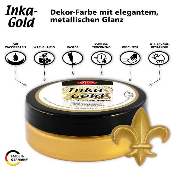 Inka-Gold 62,5g - Sofort trocknende Metallglanzfarbe