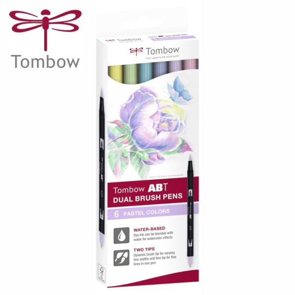 ABT DUAL BRUSH PENS 6er Set Pastel Colors