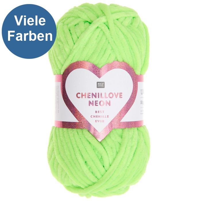 CHENILLOVE NEON, Chenille Wolle 50g