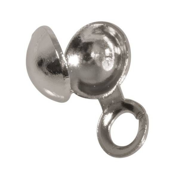 Quetschkalotte, 5mm ø, platin, SB-Btl 8 Stück, bastelkiste.lu