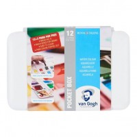 Van Gogh Watercolour Pocket Box, Basic Colours, 12 + 3 Free