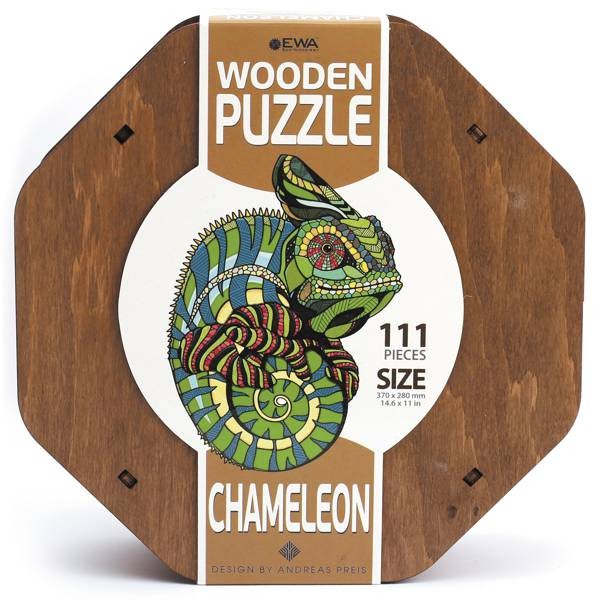 Holzpuzzle, Wooden Puzzle " Chameleon"