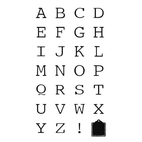 Holzbuchstabenstempel, Groß- & Kleinbuchstaben 2x2cm