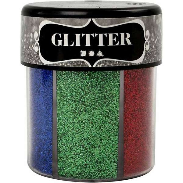 Glitterpulver, Glitzerstreu, Glitter 6 x 13g in einer Streudose