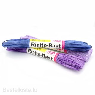 Glänzender Rialto-Bast 10g – 18 Farben, bastelkiste.lu