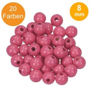 Holzperlen farbig UNI Ø 8,0 mm