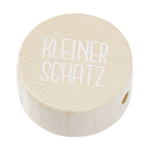 Holzperle flachnatur "KLEINER SCHATZ"