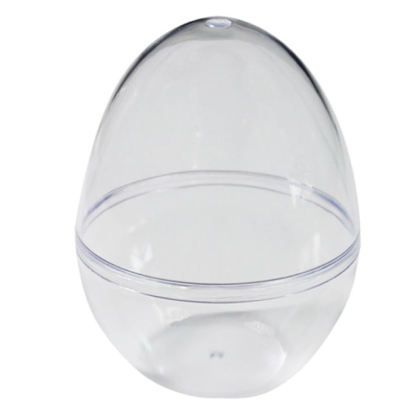 Acrylei, Kunststoffei 120mm mit flachem Boden, 2-teilig, teilbar