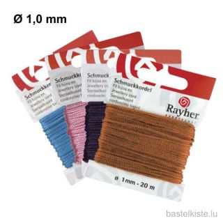 Schmuckkordel Ø 1,0 mm, 20 m, bastelkiste.lu