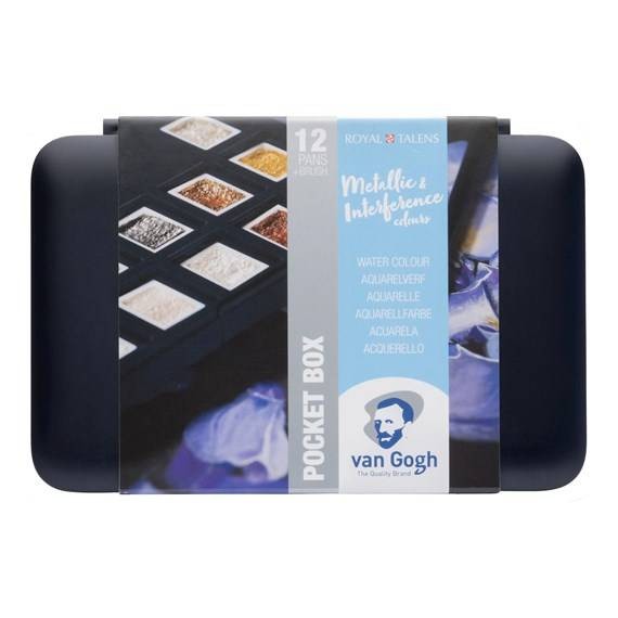 Aquarellfarben Pocket Box 12er Metallic & Interference