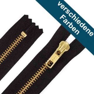 18cm Hosen Reißverschluss Metall Goldzähne 5mm