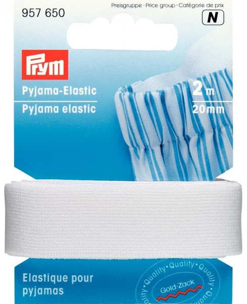 Pyjama-Elastic 20mm weiß von PRYM 957650