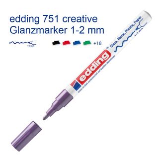 Edding 751 creative Glanzlack-Marker Rundspitze 1-2 mm