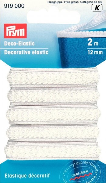 Deco-Elastic 12mm weiß, 2m von PRYM 919000