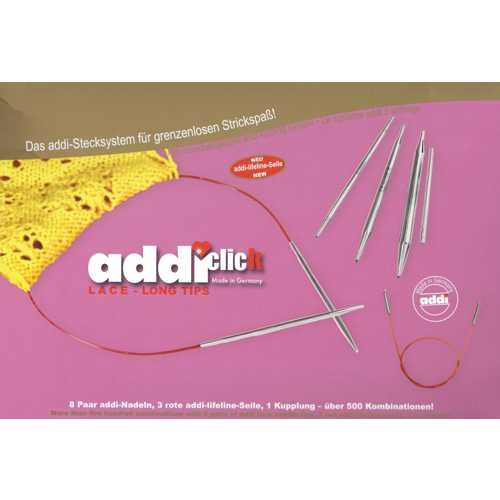 addi-click LACE Stricknadel-Set Lange Nadeln