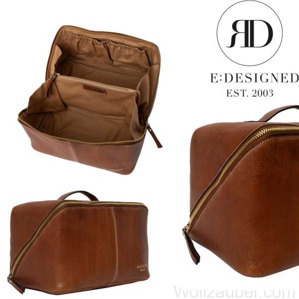 Re:Designed Ledertasche Project 10, Walnuss / Gold