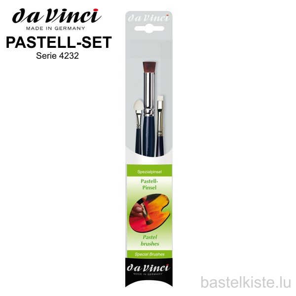Da Vinci 3-teiliges Pastell-Pinselset, Serie 4232