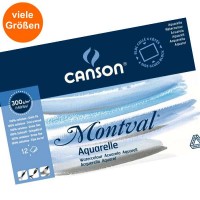 Aquarellblock MONTVAL 300g/m², 12 Blatt, bastelkiste.lu