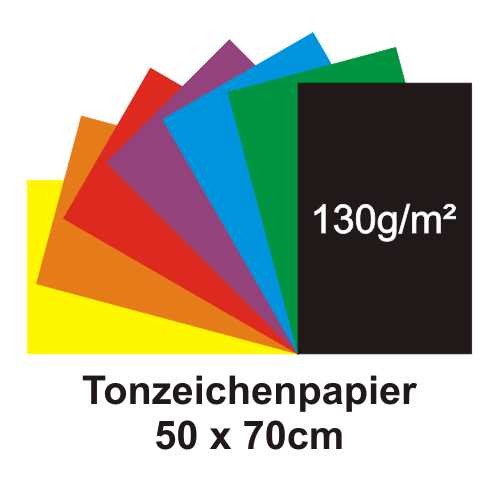 Tonzeichenpapier 50 x 70 cm, 130g/m²