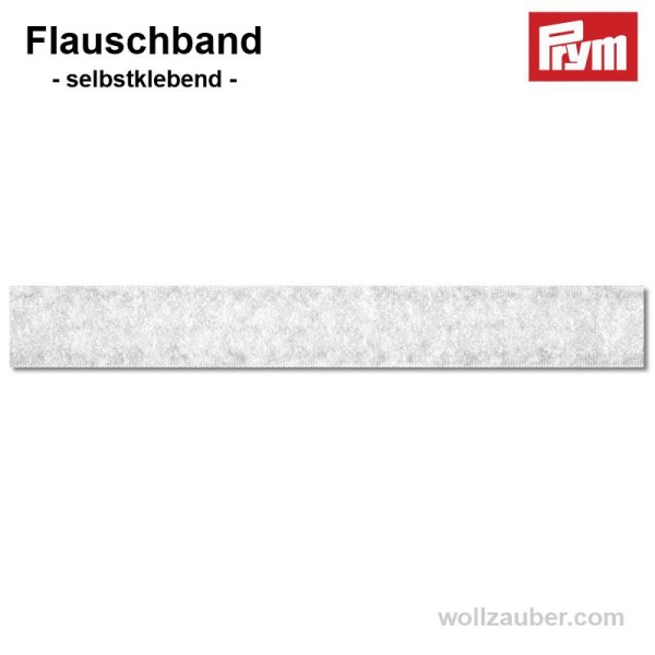 PRYM Flauschband, Ritsch-Ratsch-Band selbstklebend, 25m Rolle weiß