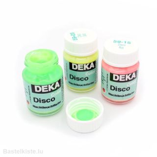 Acrylfarbe DISCO Color Nachtleuchtfarbe 25ml, GLOW in the Dark, bastelkiste.lu