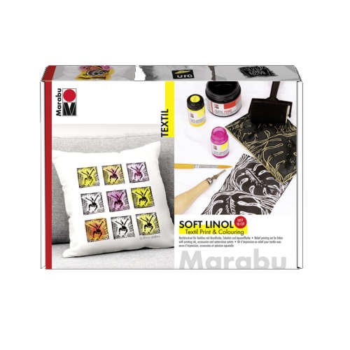 Marabu Textil Soft Linol Print & Coloring Set