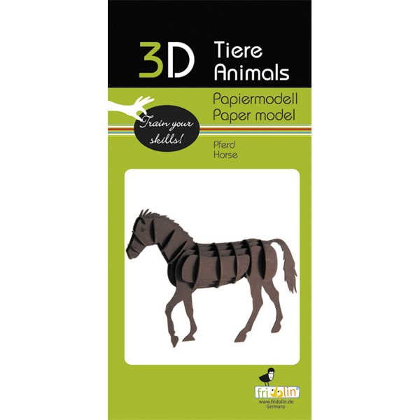 3D Papiermodell "Pferd" zum zusammenbauen
