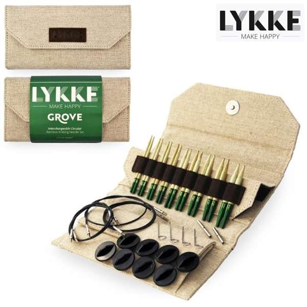 LYKKE Rundstrick-Set GROVE Jute 3,5-inch Nadeln Stricknadel