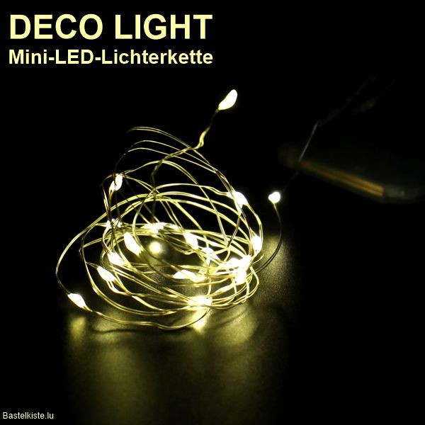 DECO Light 20er Mini-LED-Lichterkette warmweiß incl. Batterien