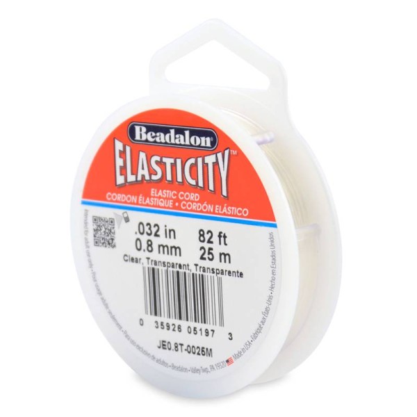 Elasticity Strong Gummifaden transparent 25m