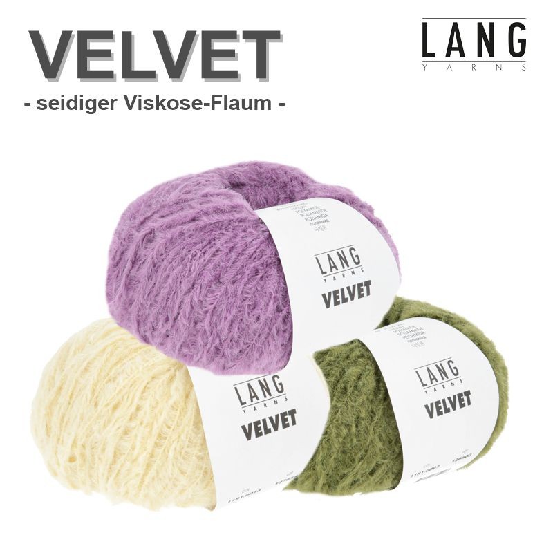 Lang Yarns VELVET 50g, seidiger Viskose-Flaum, wollzauber.com